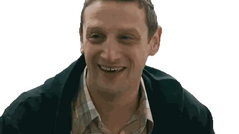 Man In Plaid Shirt And Black Jacket Smiling Sticker