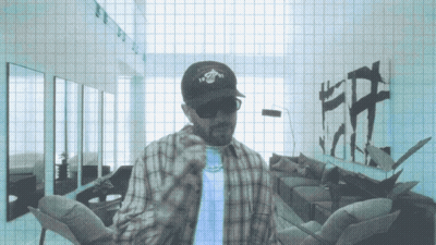 Man In Plaid Shirt And Miami Heat Hat GIF