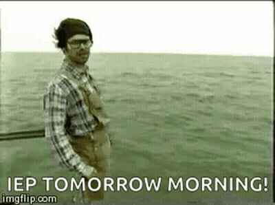 Man In Plaid Shirt And Overalls Fishing GIF