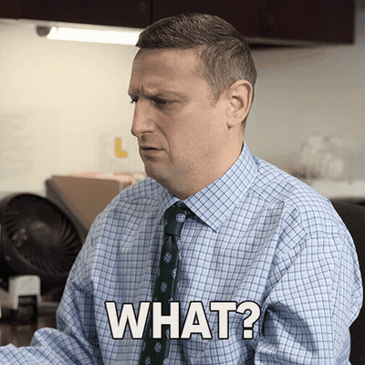 Man In Plaid Shirt And Tie Asking What GIF