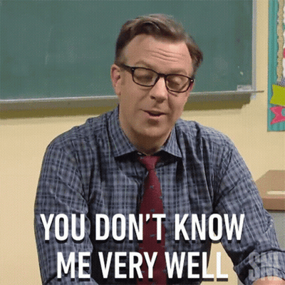 Man In Plaid Shirt And Tie Says You Don't Know Me Very Well GIF