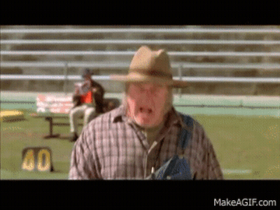 Man In Plaid Shirt Cowboy Hat 40 Sign GIF