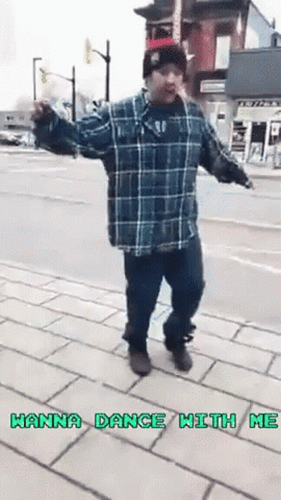 Man in Plaid Shirt Dancing Hanna Dance With Me