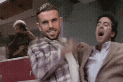 Man In Plaid Shirt Dancing With Man In Suit GIF