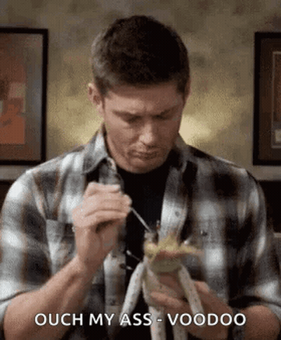 Man In Plaid Shirt Eating Bananas With Fork GIF