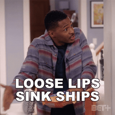 Man In Plaid Shirt Holding Chips Says Loose Lips Sink Ships GIF
