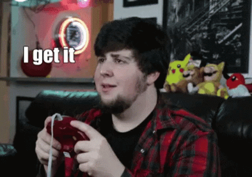 Man In Plaid Shirt Holding Controller Says I Get It GIF