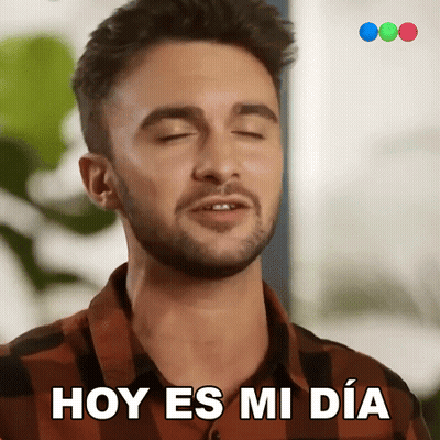 Man In Plaid Shirt Hoy Es Mi Dia GIF