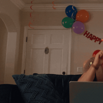 Man In Plaid Shirt Jumping With Surprise GIF