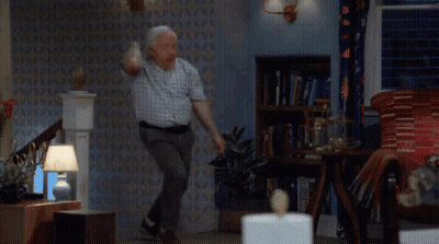 Man In Plaid Shirt Jumping GIF