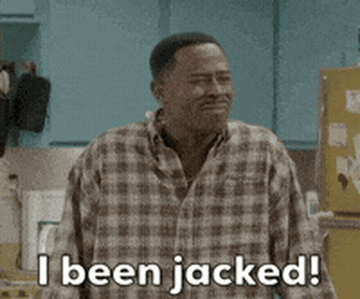 Man In Plaid Shirt Laughing I Been Jacked GIF