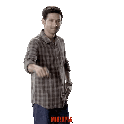 Man In Plaid Shirt Next To Tu Hi Sign Sticker