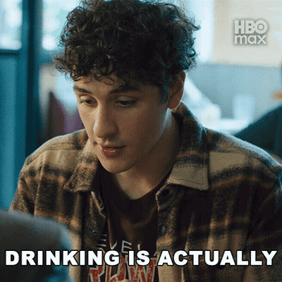 Man In Plaid Shirt Saying Drinking GIF