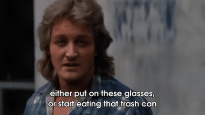 Man In Plaid Shirt Saying Either Put On These Glasses GIF