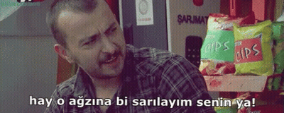 Man In Plaid Shirt Saying Hay O Agzina Bi Sarilayim Senin Ya GIF