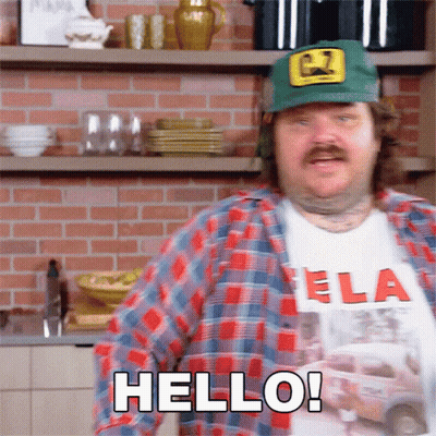 Man In Plaid Shirt Saying Hello GIF