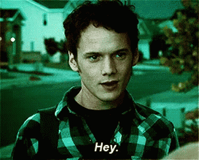 Man In Plaid Shirt Saying Hey GIF