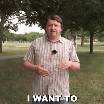Man In Plaid Shirt Saying I Want To In Park GIF