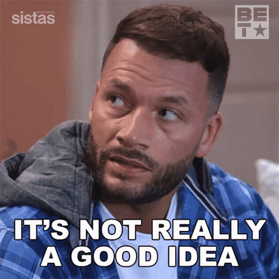 Man In Plaid Shirt Saying It's Not A Good Idea GIF
