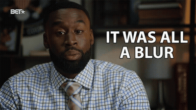 Man In Plaid Shirt Saying It Was All A Blur GIF