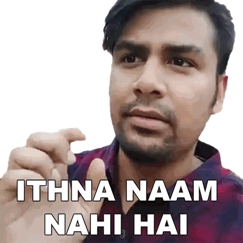 Man In Plaid Shirt Saying Ithna Naam Nahi Hai Sticker