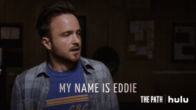 Man In Plaid Shirt Saying My Name Is Eddie GIF