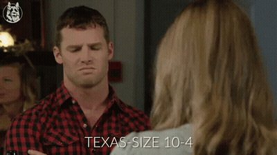 Man In Plaid Shirt Saying Texas Size 10-4 GIF