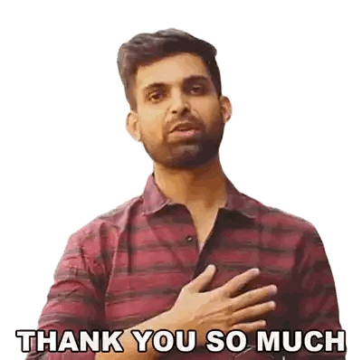Man In Plaid Shirt Saying Thank You Sticker
