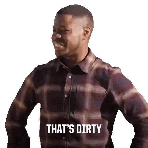 Man In Plaid Shirt Saying That's Dirty Sticker