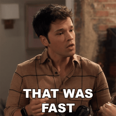 Man In Plaid Shirt Saying That Was Fast GIF