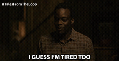 Man In Plaid Shirt Saying Tired GIF