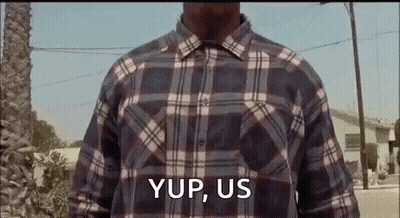 Man In Plaid Shirt Saying Yup Us GIF
