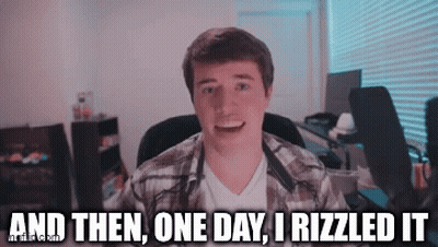 Man In Plaid Shirt Says And Then One Day I Rizzled It GIF