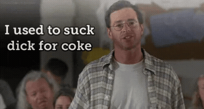 Man In Plaid Shirt Says I Used To Suck Dick For Coke GIF