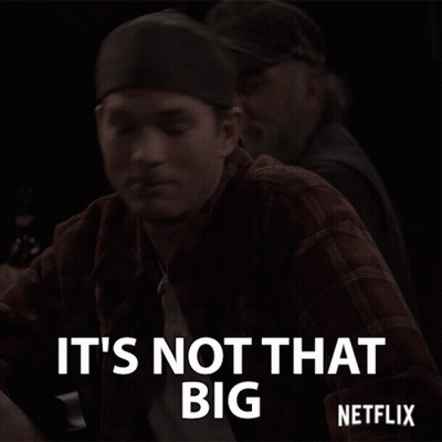Man In Plaid Shirt Says It's Not That Big Netflix GIF