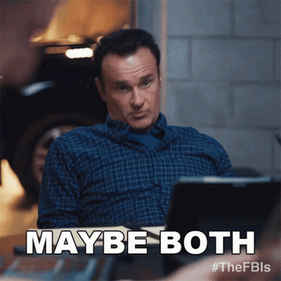 Man in Plaid Shirt Says Maybe Both