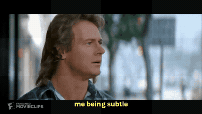 Man In Plaid Shirt Says Me Being Subtle GIF