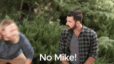 Man In Plaid Shirt Says No Mike GIF