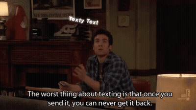 Man In Plaid Shirt Says Worst Thing About Texting GIF