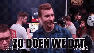 Man In Plaid Shirt Says Zo Doen We Dat GIF