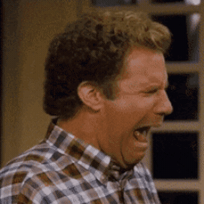 Man In Plaid Shirt Screaming GIF