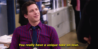 Man In Plaid Shirt Smiling Saying You Really Have A Unique Take On Love GIF