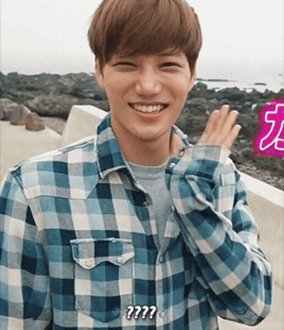 Man In Plaid Shirt Smiling Says ?? GIF