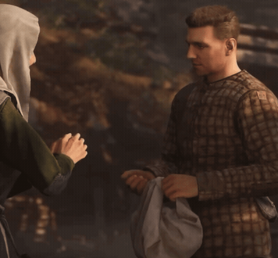 Man In Plaid Shirt Standing Next To Another Man GIF