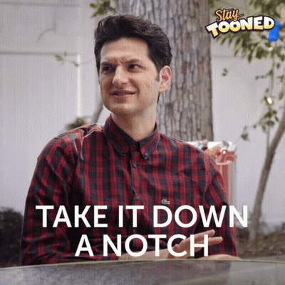 Man In Plaid Shirt Take It Down A Notch GIF