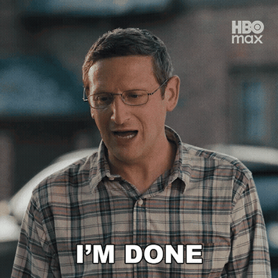 Man In Plaid Shirt With Glasses Says I'm Done GIF