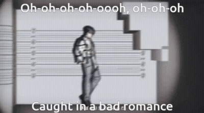 Man In Police Lineup Says Caught In A Bad Romance GIF