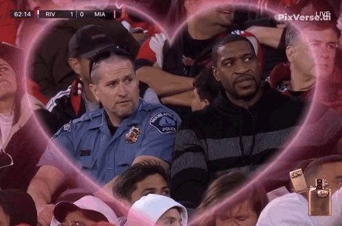 Man In Police Uniform At Sports Game GIF