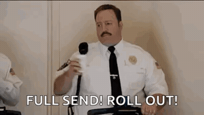 Man In Police Uniform Holding Coffee At Microphone GIF