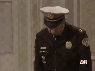 Man In Police Uniform Laff Sleeve GIF